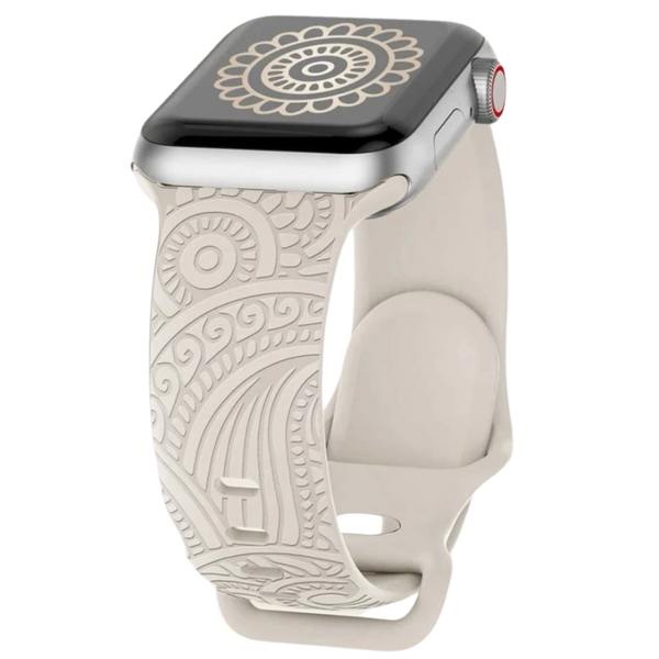Silicone Hena Design Strap for Apple Watch 42 / 44 / 45 mm