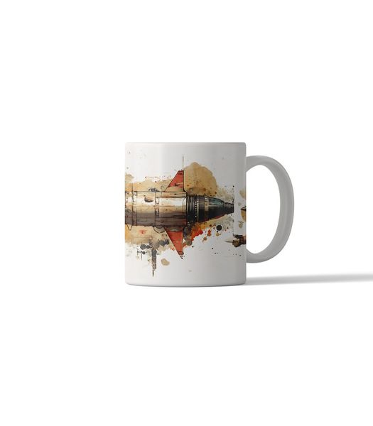 Retro Rocket DSG 12 Printed Coffee Mug