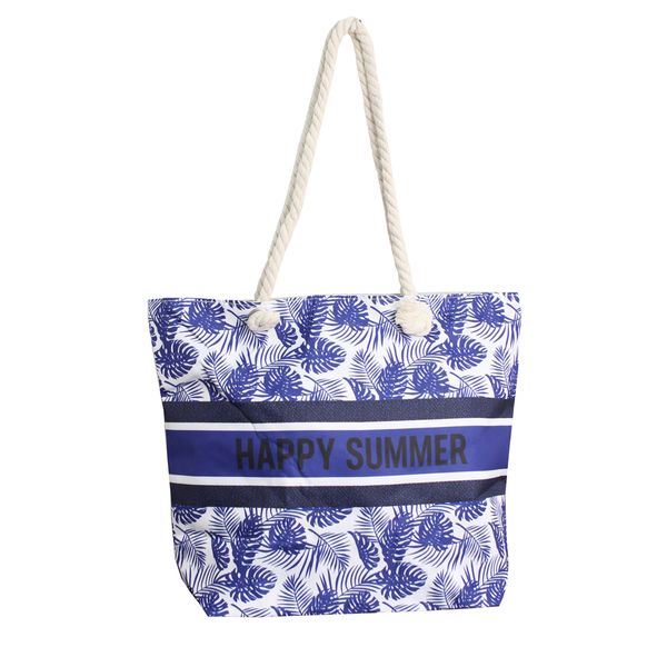 Purple &amp; Prose Ladies Navy Beach Shopper Bag