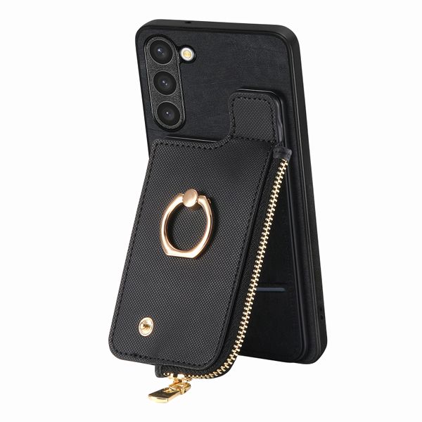 Card Holder Ring Stand Phone Case Compatible with Samsung Galaxy S22 Ultra