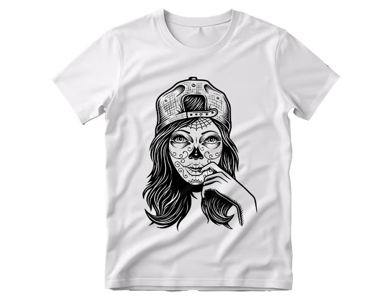 Woman Sugar Skull Makeup T-Shirt