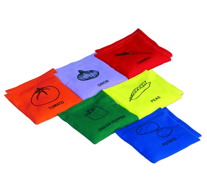 Vegetables Colourful Bean Bags Set - Learning &amp; Fun for Kids