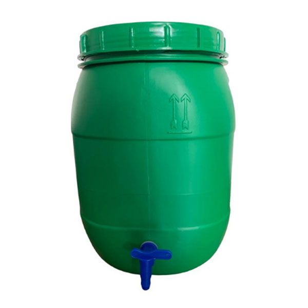 30 Litre Open Head/Top Screw Drum with Tap - Green
