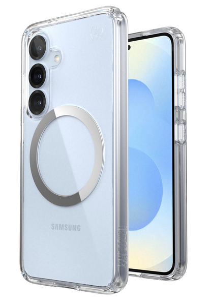 Speck Presidio Perfect Clear Magnet Case For Galaxy S25 - Clear/Chrome