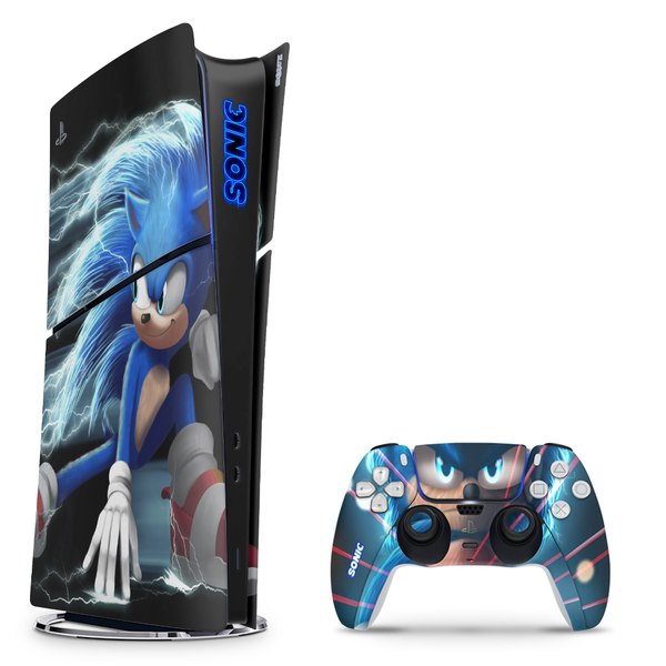 Decal Skin Compatible with PS5 Slim Digital - Sonic (Decal Only)