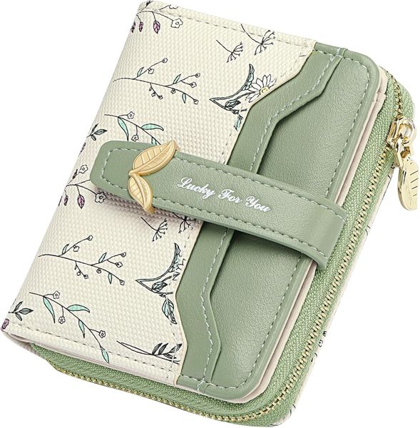 Purses for Women Small Ladies Purse Cute Leather Bifold Compact Wallet