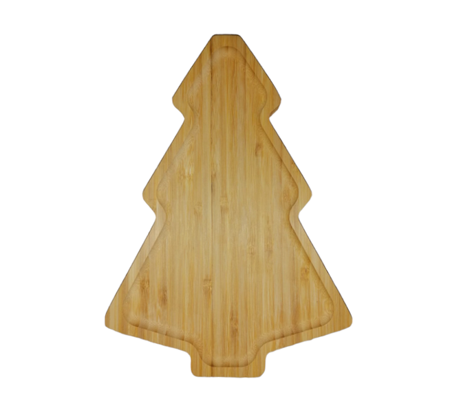 Christmas Tree Wooden Snack Serving Tray