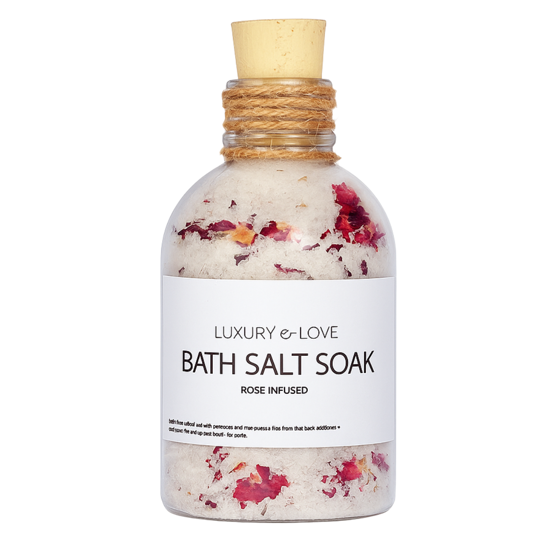 Aura Cleansing Salt Course Sea Salt - Luxury Bath Salt Soak Rose ...