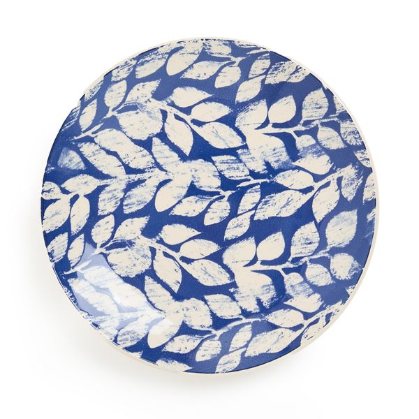 George &amp; Mason - Blue Leaf Ceramic 4 Pack Side Plates