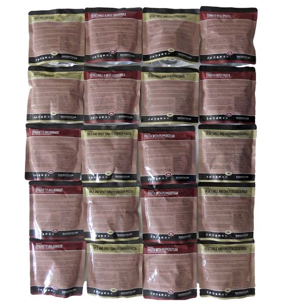 Mixed Meals Pack (20 Meals) 20 MREs - Menu 3A
