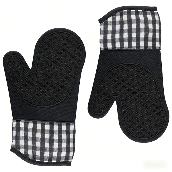 Silicone Heat-Resistant Oven Gloves, Extended Length Version