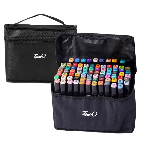 Marcadores Doble Punta Iforu 80 Colores Tinta Base Alcohol para Papel