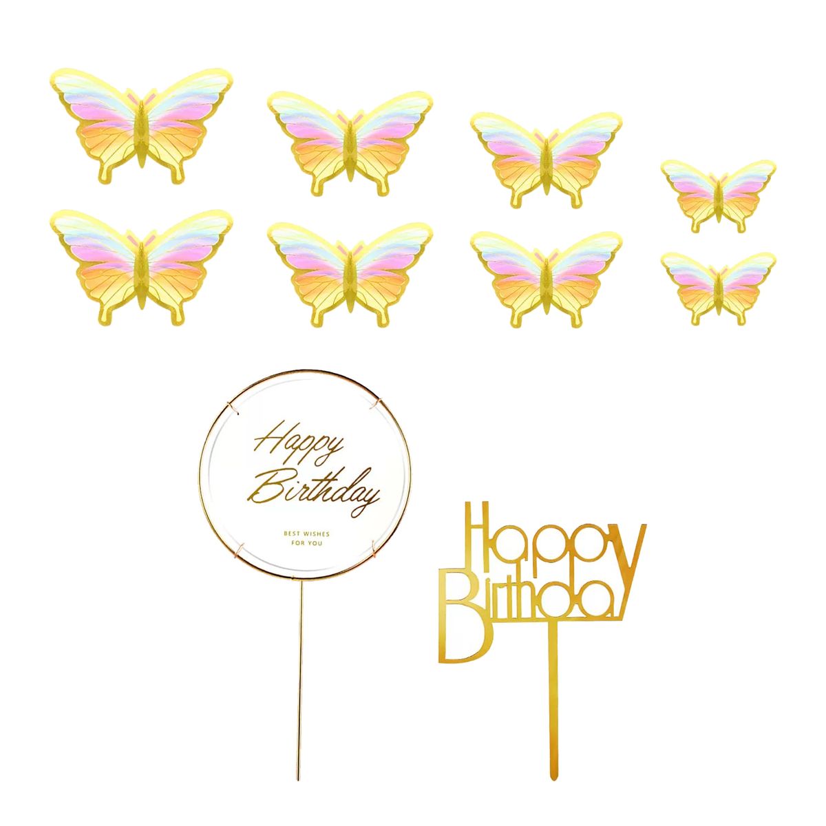 22-Piece Butterfly Cake Toppers Set, Paper Butterfly Cake Inserts | Shop Today. Get it Tomorrow ...