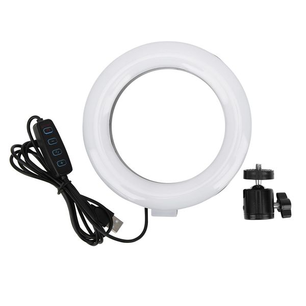 6in Plastic Ring Light - For Phone Selfies &amp; Makeup