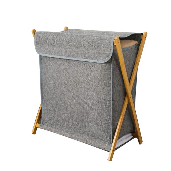 Bamboo Laundry X-frame Frame Foldable Laundry for Bathroom Laundry Room