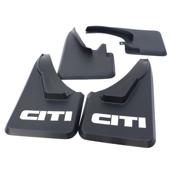 Mudflaps with Logo Compatible with VW Golf1 - Black - Set