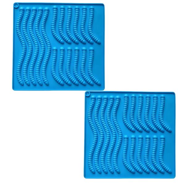 Kitchen DIY 17 Cavity Caterpillar Shaped Silicone Mold Set Of 2 - 20cm