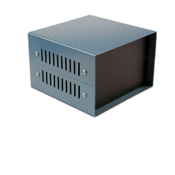 1458D3 Steel Instrument Enclosure Satin Black 203x203x76mm Solid Top/Bottom