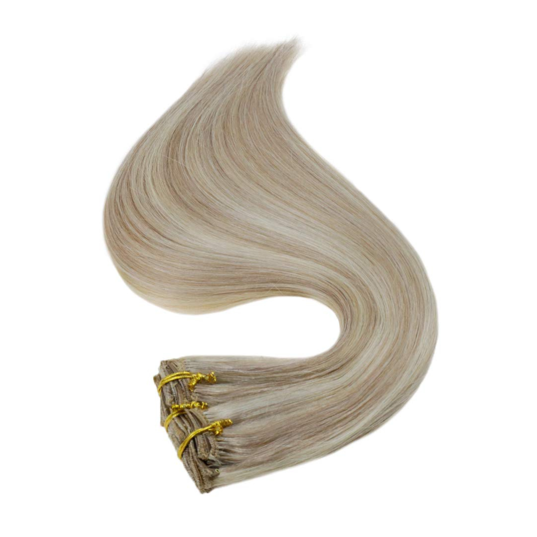 Full Shine Blonde 22 Inch Clip in Hair Extensions | Shop Today. Get it ...