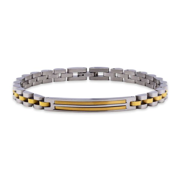 Xcalibur Stainless Steel 2-Tone ID Bracelet
