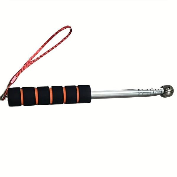 1pc Retractable Stainless Steel Flagpole - 51.2" to 71.7" Teaching Pointer
