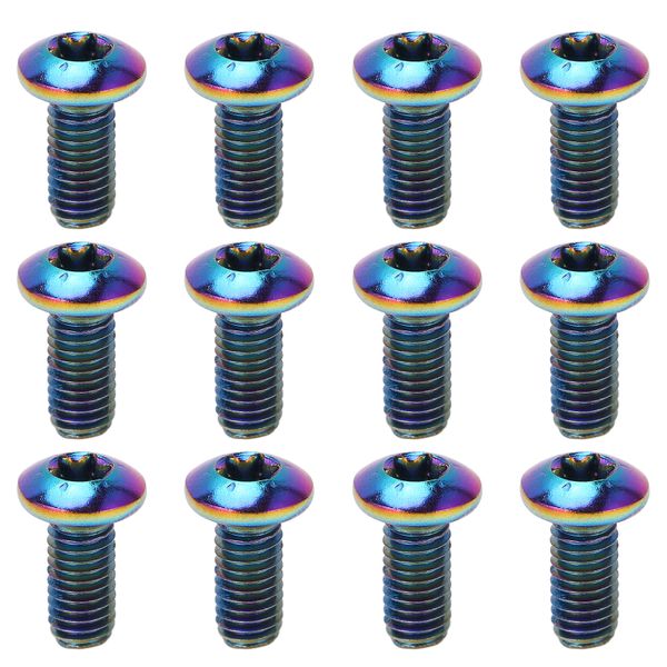 M5x11.5mm Bike Disc Brake Rotor Bolts Steel - 12 Piece