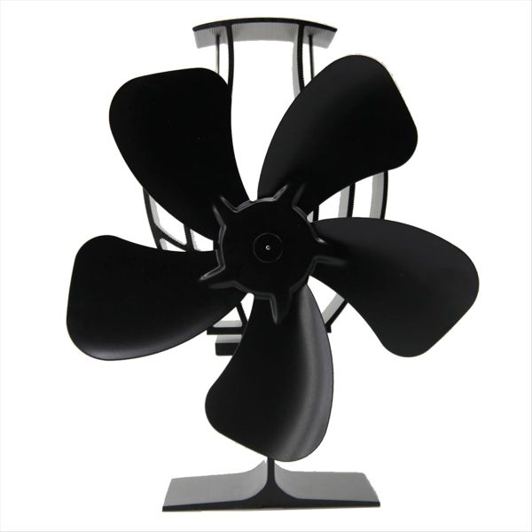 Wood Stove Fan 5-Blade Heat Powered Stove Fan