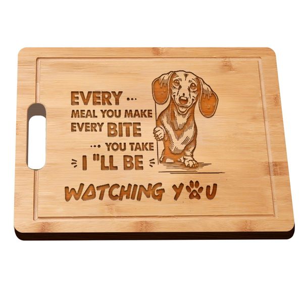 Dachshund Laser Cutting Board Housewarming Birthday Gifts for Dog Lovers