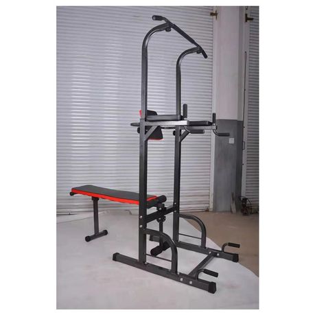 Pull up dip station with online bench