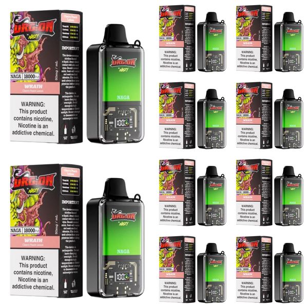 Nasty Dragon 18000 Puffs Disposable Vape - Cherry Peach Lemon (Box of 10)