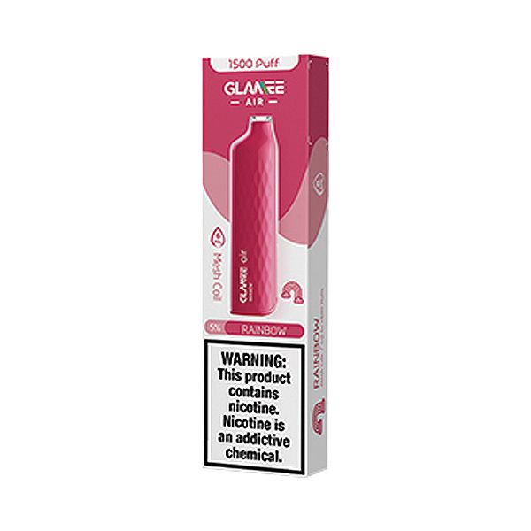 Glamee Air 1500puffs Disposable Vape 50mg - Rainbow -Single