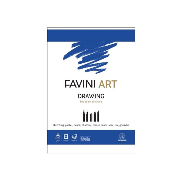 Favini Drawing Pad 200gsm A4 20sht