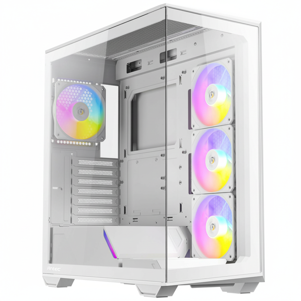 Antec C3 ARGB Mid-Tower Gaming Chassis - White, Supports 8 Fans