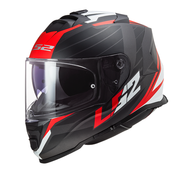 LS2 Storm Nerve Matt Black/Red Helmet
