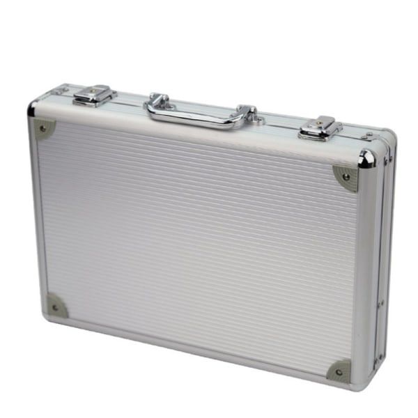 Silver Watch Storage Organizer Jewelry Briefcase-15 Grids