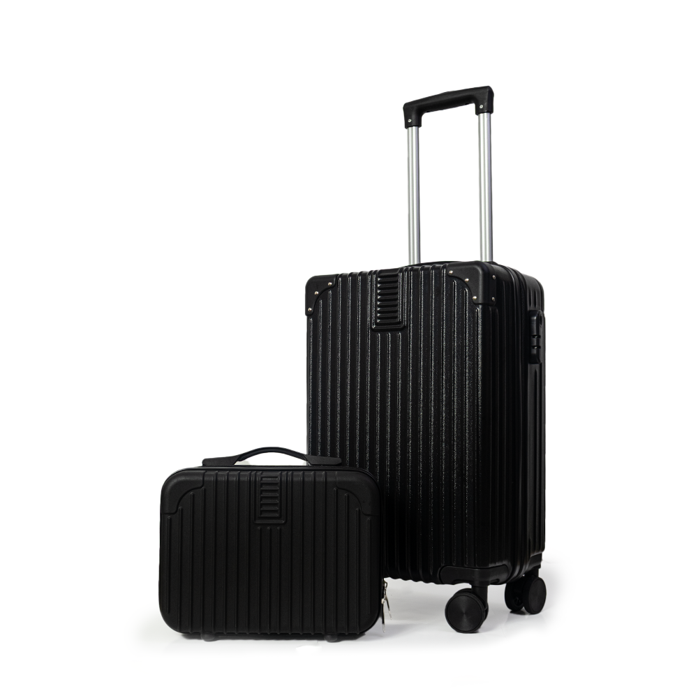 Dubai Hard Shell Carry-On Suitcase with Cosmetic Case