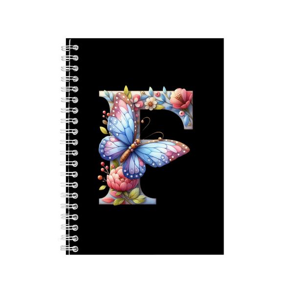 Butterfly F Gift Idea A5 Notebook Numbers And Le image