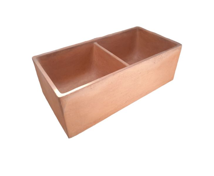 Large Terracotta Double Concrete Kitchen Butler Basin 800 X 400x 260MM