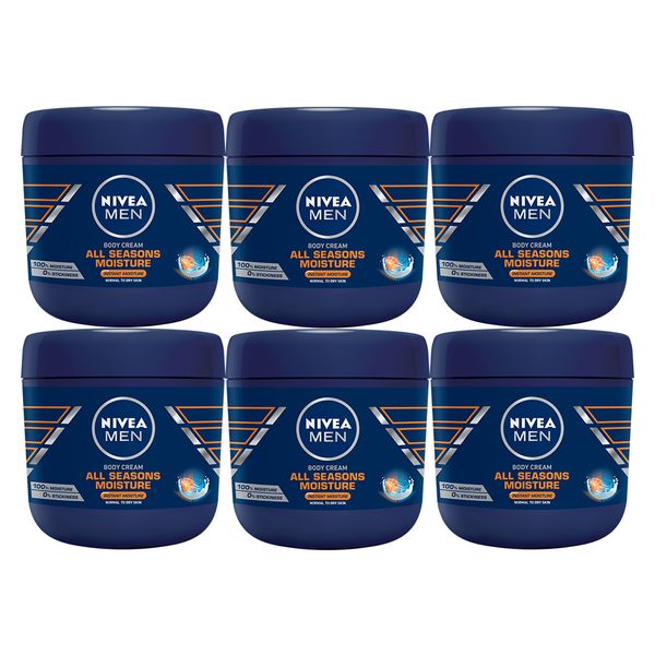 NIVEA MEN All Seasons Moisture Body Cream, 6x400ml