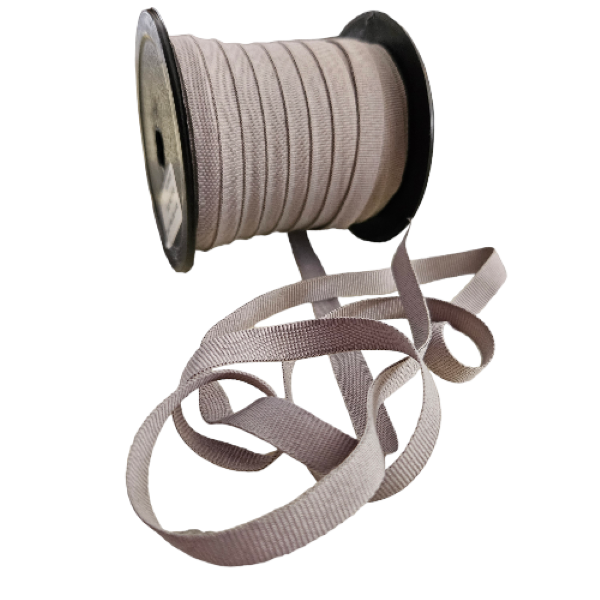 Grey Petersham Ribbon 10mm - 50m roll
