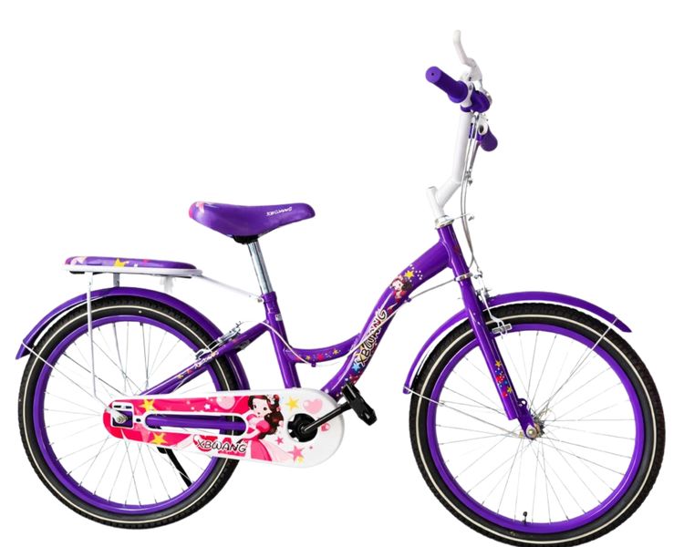 20 Inch Girls Cruiser Bicycle with Basket &amp; Rear Carrier