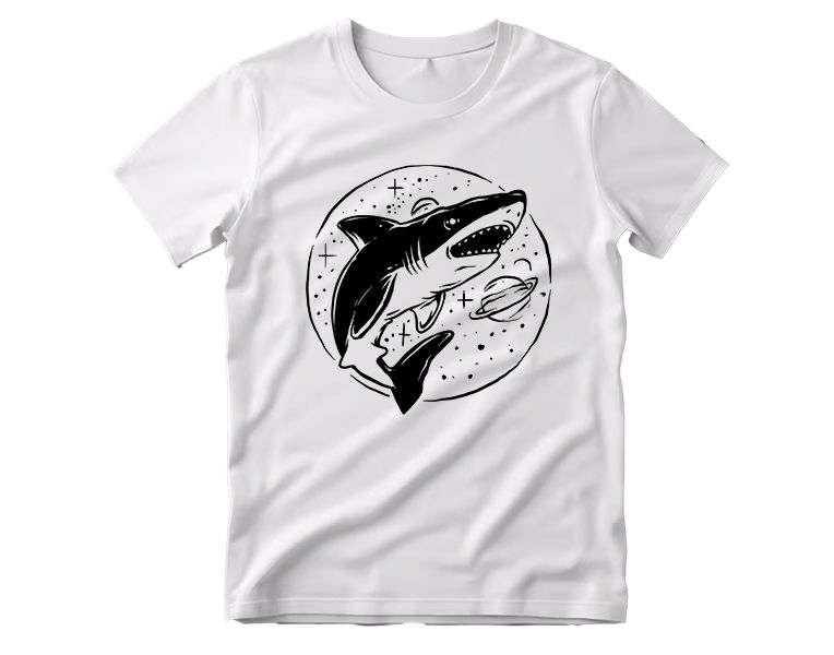 Black And White Shark T-Shirt
