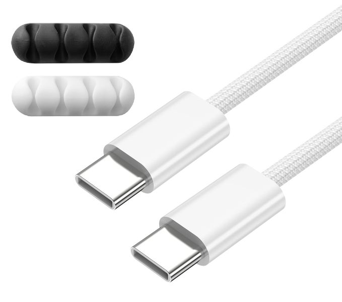 USB-CtoUSB-C 1M Cable Compatible with iPhone 15/16 Series + Cable Organizer
