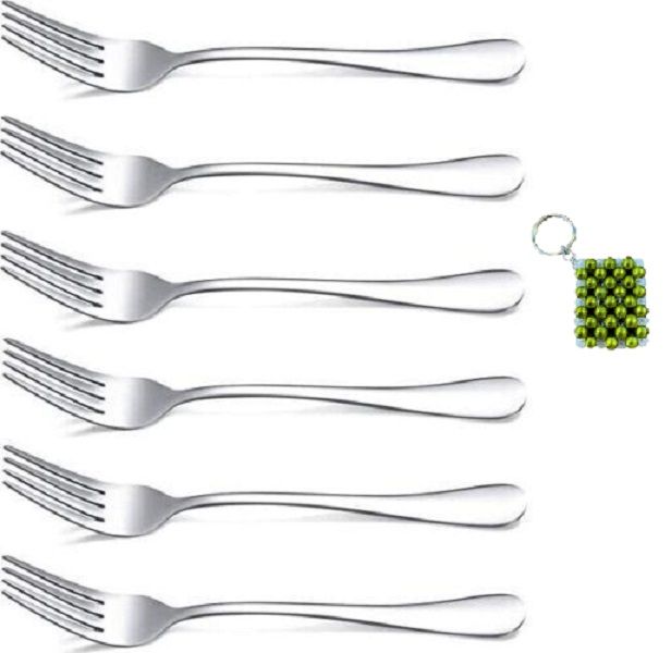 Stainless Steel Set of 6 Forks - Flatware Everyday Dining &amp; Keyholder