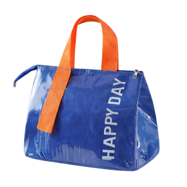 Reusable Insulated Lunch Bag with Zipper - Waterproof Daily Food Carrier