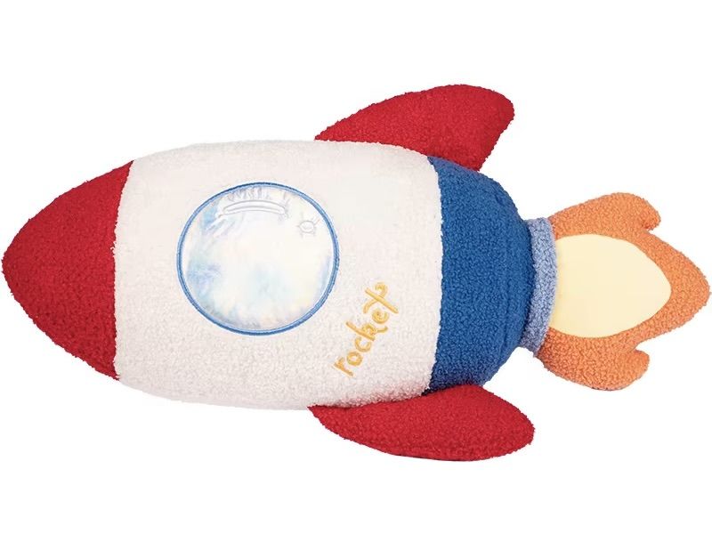 Plush Rocket Pillow Cushion - Large 60cm - Soft Space Decor