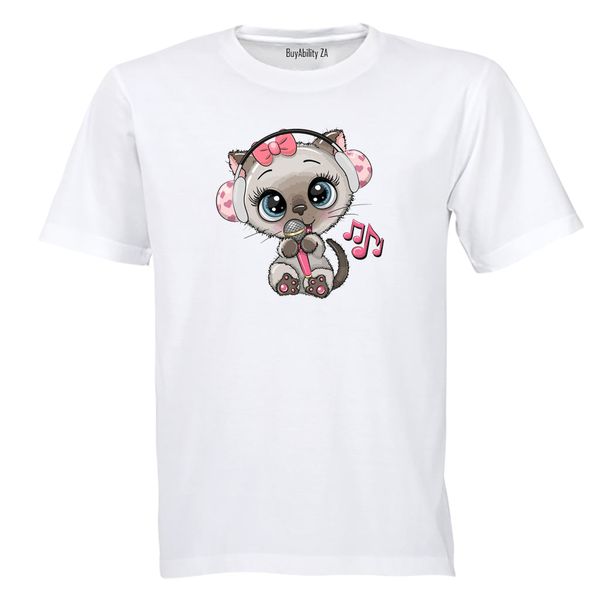 Music Kitten - Kids T-Shirt - White