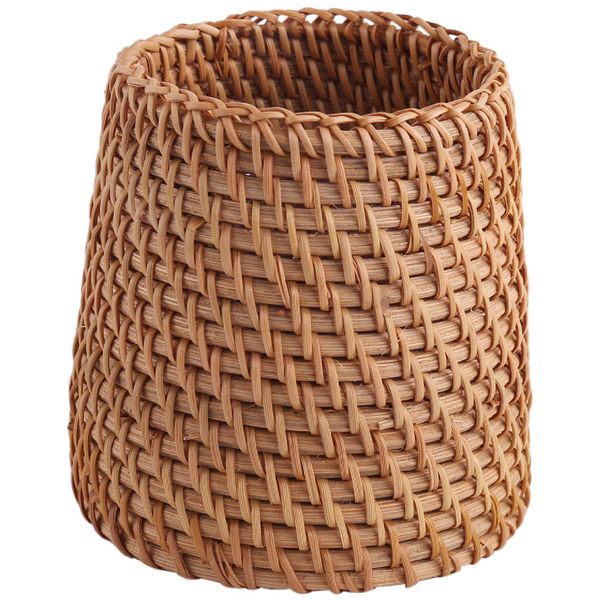 Rattan Chopsticks Tube Bucket Dinner Knives Forks Organizer B