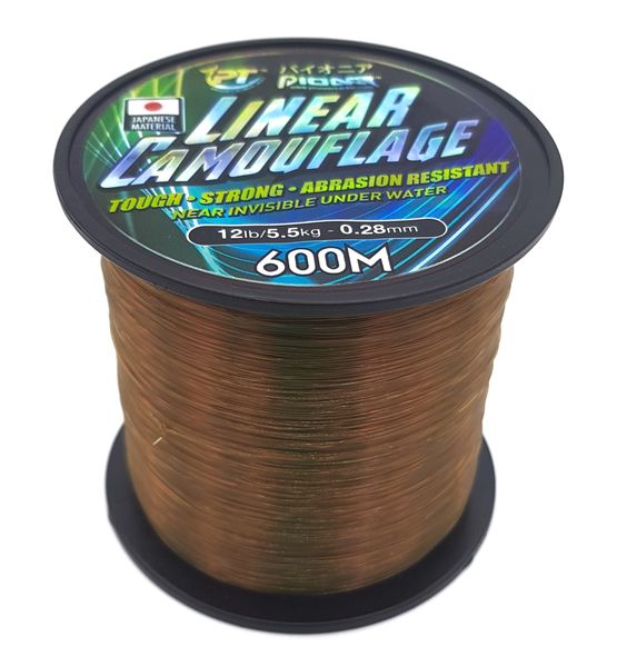 Pioneer Linear Camouflage 12lb/5,5kg Fishing Line