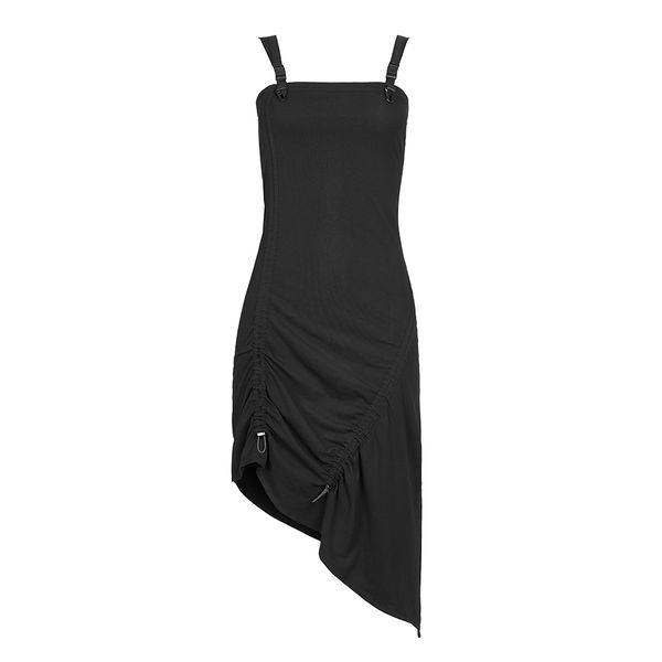 PUNK RAVE Drawstring Folds Slip Dress
